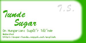 tunde sugar business card